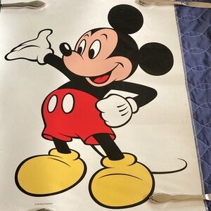 RARE VINTAGE MICKEY MOUSE WALT DISNEY PRODUCTIONS POSTER
